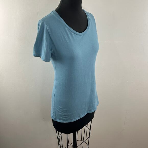 ATM Anthony Thomas Melillo Blue Top Cotton Crew Neck Pullover Tee Size Small S - Picture 4 of 9